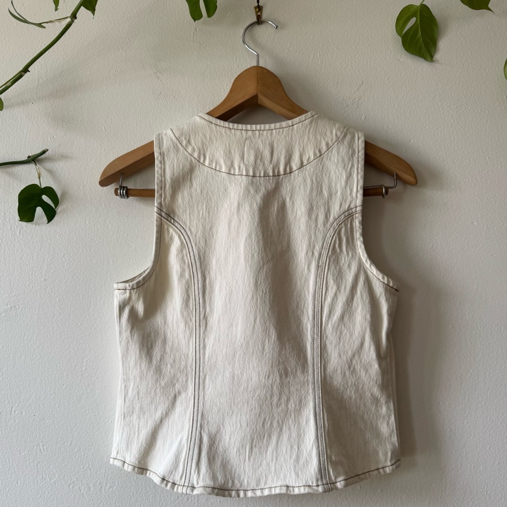 seventy + mochi Bea Vest in Ecru Size 4 - Picture 5 of 7